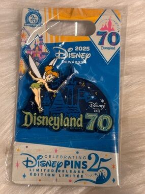 NEW Tinker Bell Pin Disneyland 70th Anniversary Disney Visa Card Exclusive 2025